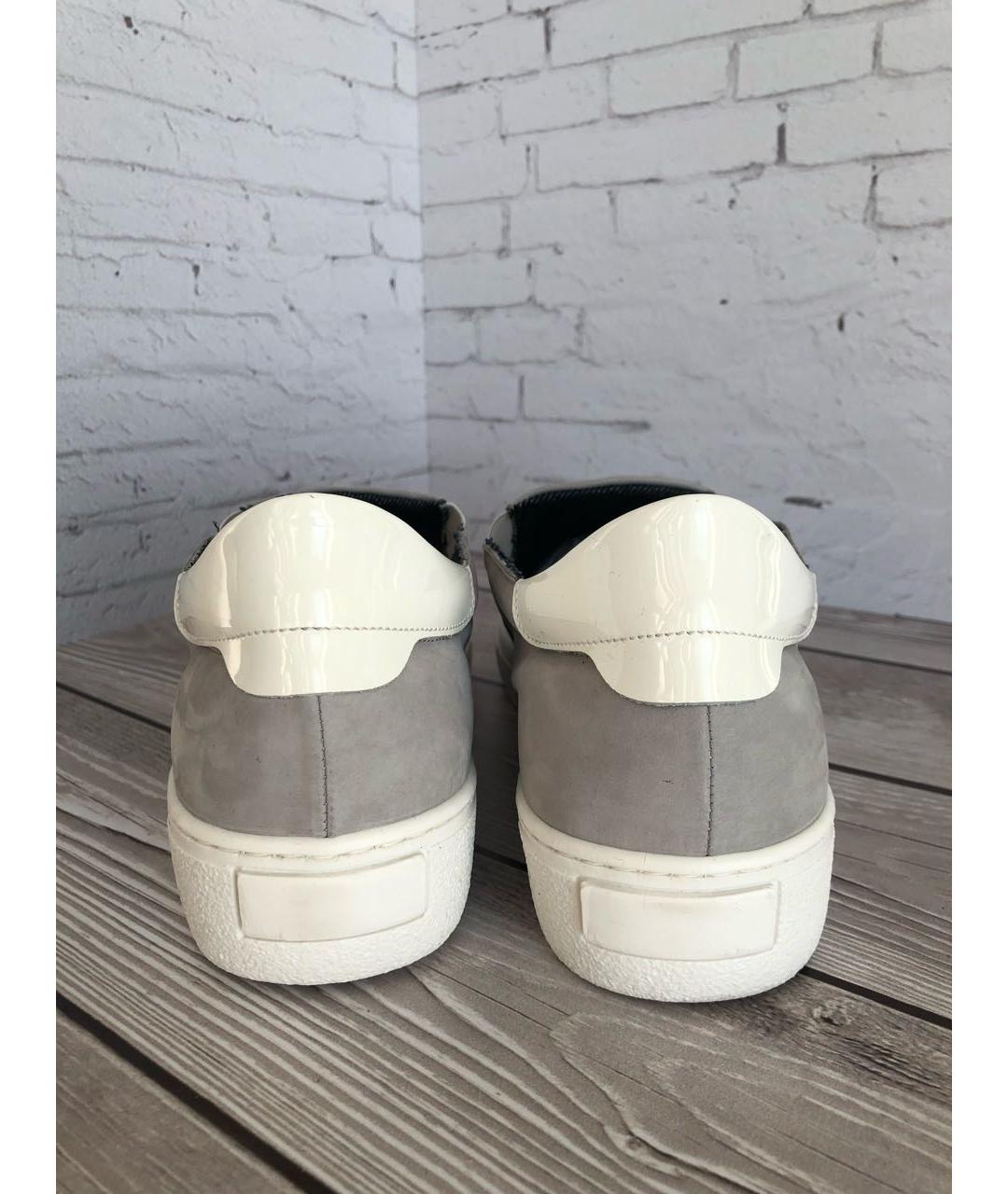 GIAN MARCO LORENZI Серые нубуковые слипоны, фото 5