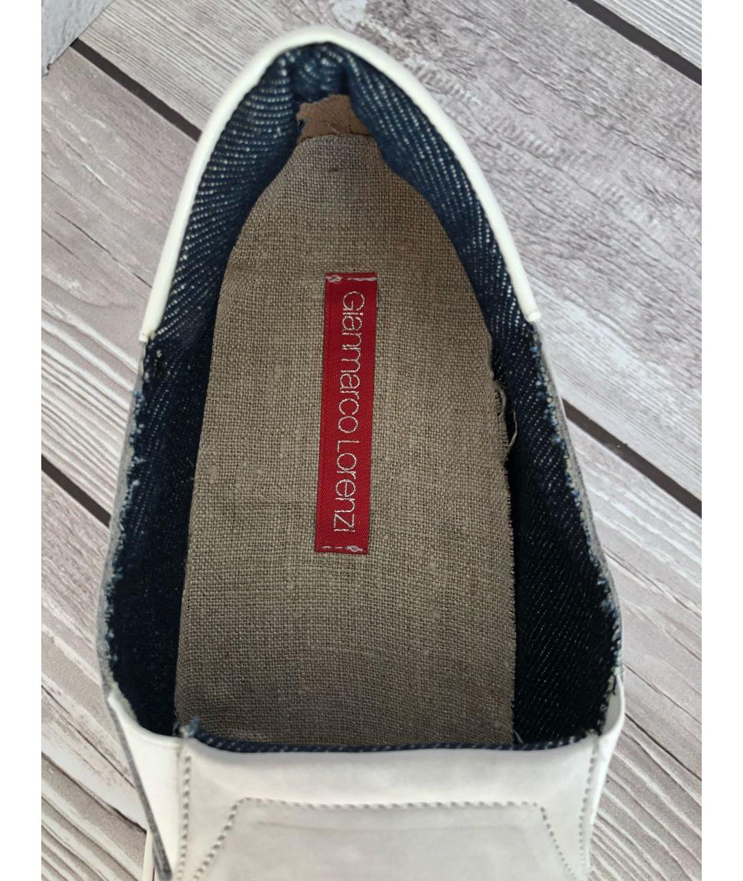 GIAN MARCO LORENZI Серые нубуковые слипоны, фото 4