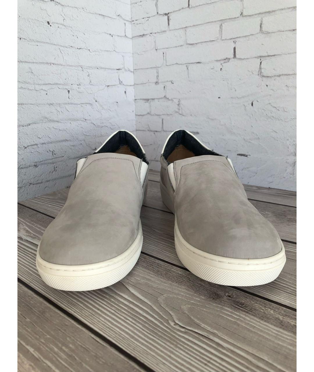 GIAN MARCO LORENZI Серые нубуковые слипоны, фото 7