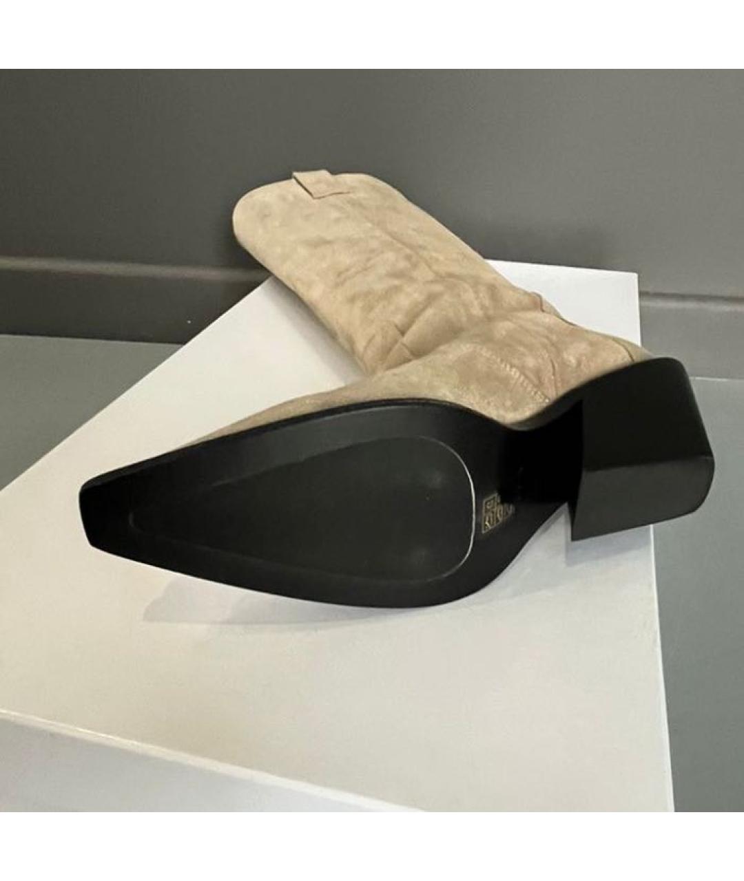 ANINE BING Бежевые замшевые сапоги, фото 6