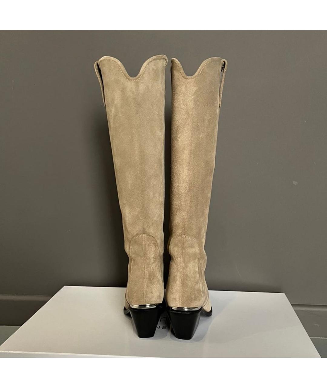 ANINE BING Бежевые замшевые сапоги, фото 5