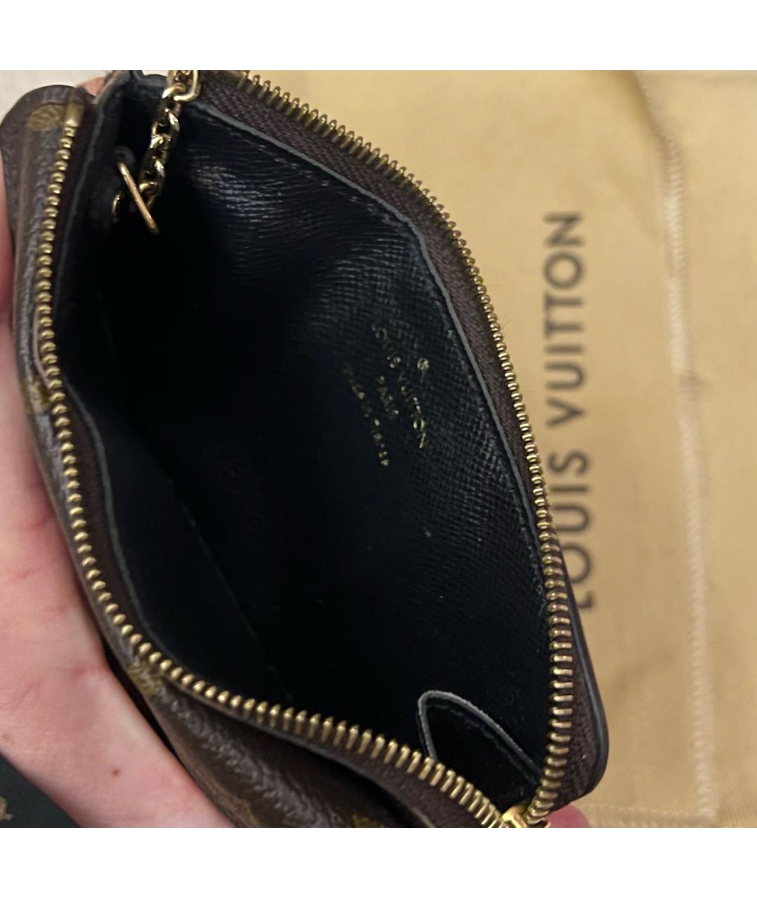 LOUIS VUITTON Коричневый кардхолдер, фото 4