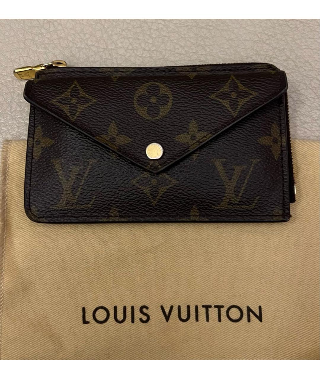 LOUIS VUITTON Коричневый кардхолдер, фото 9