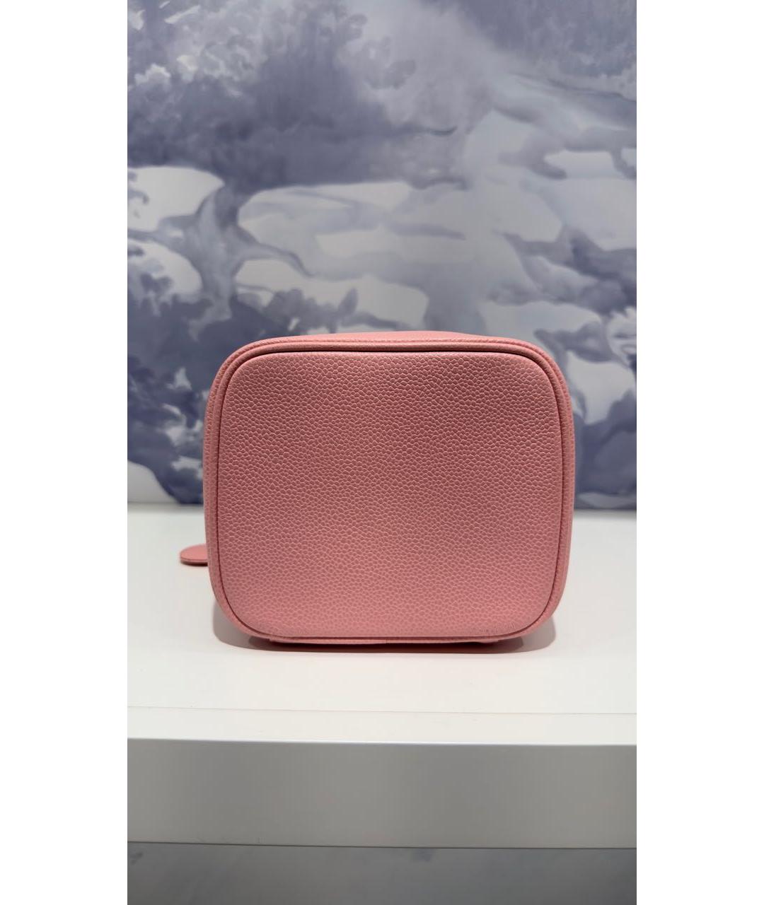 CHANEL Розовая кожаная сумка с короткими ручками, фото 2