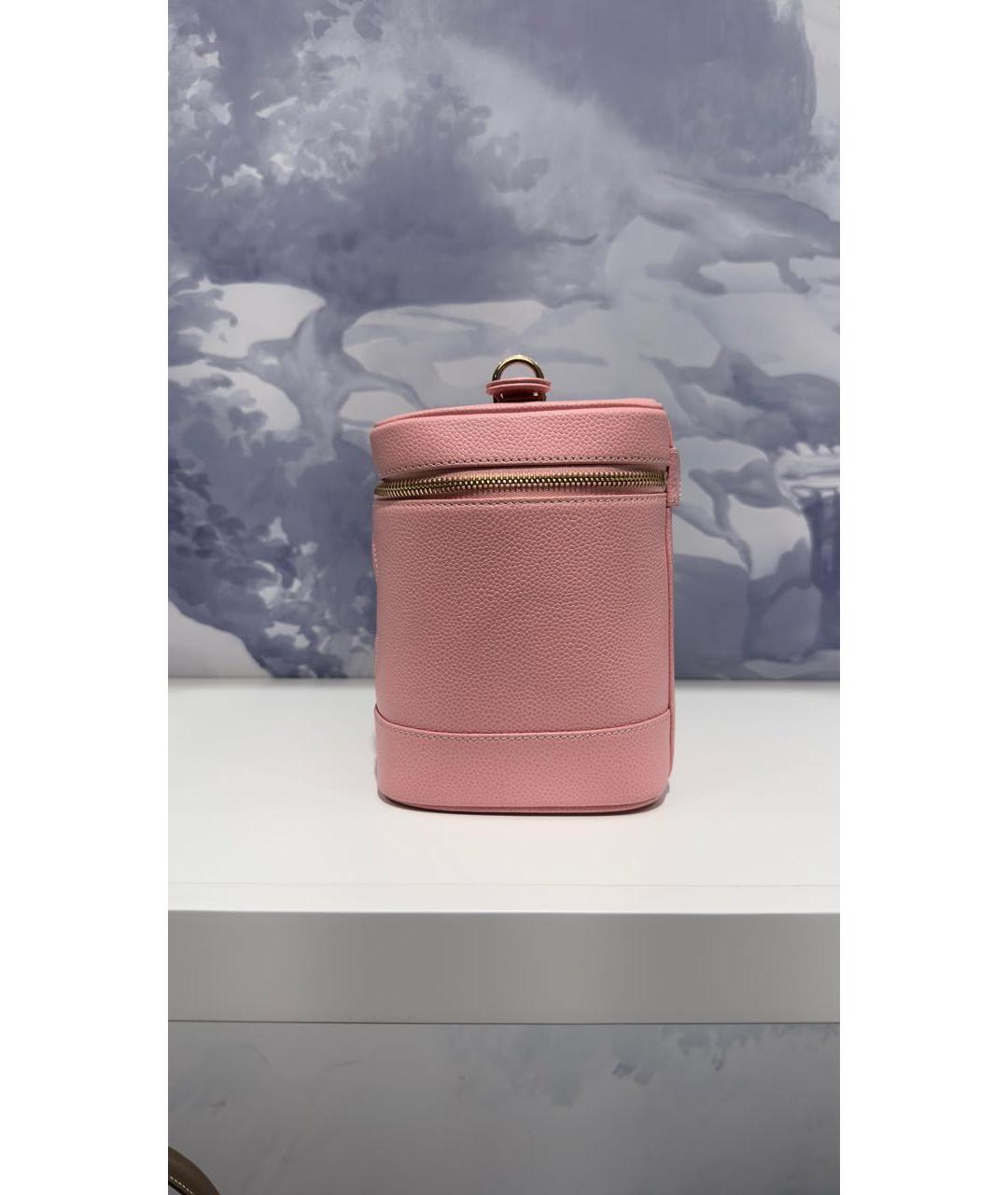 CHANEL Розовая кожаная сумка с короткими ручками, фото 5