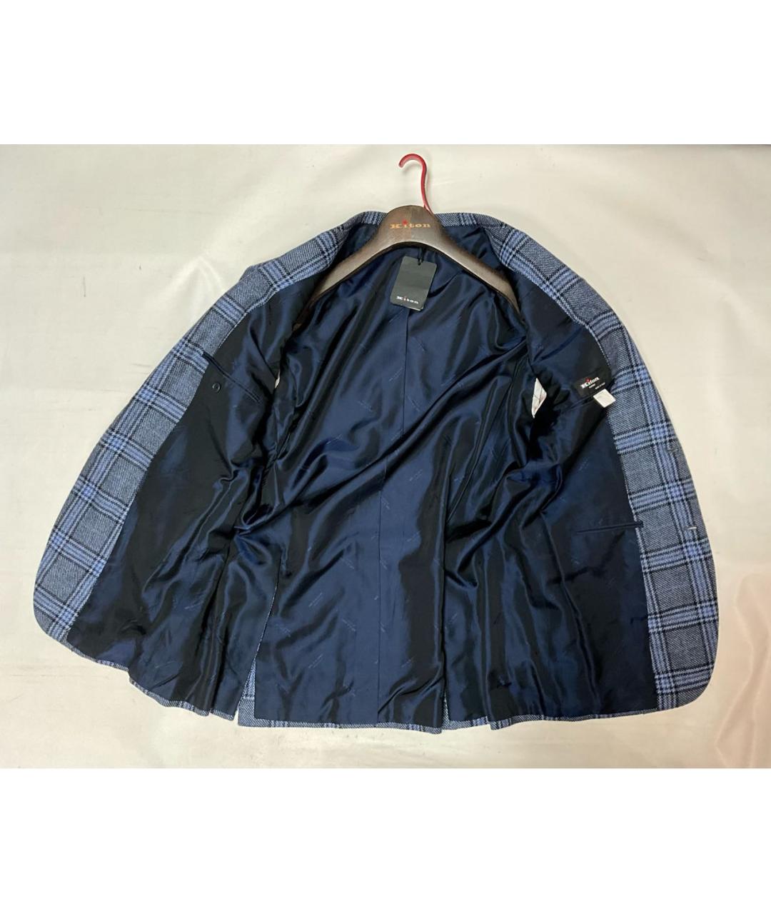 KITON Синий кашемировый пиджак, фото 2