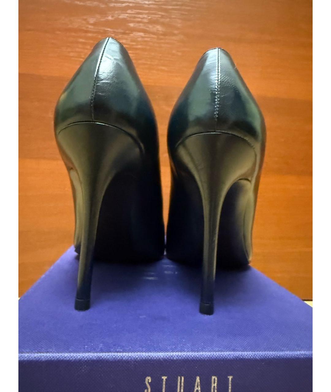 STUART WEITZMAN Темно-синие кожаные туфли, фото 4