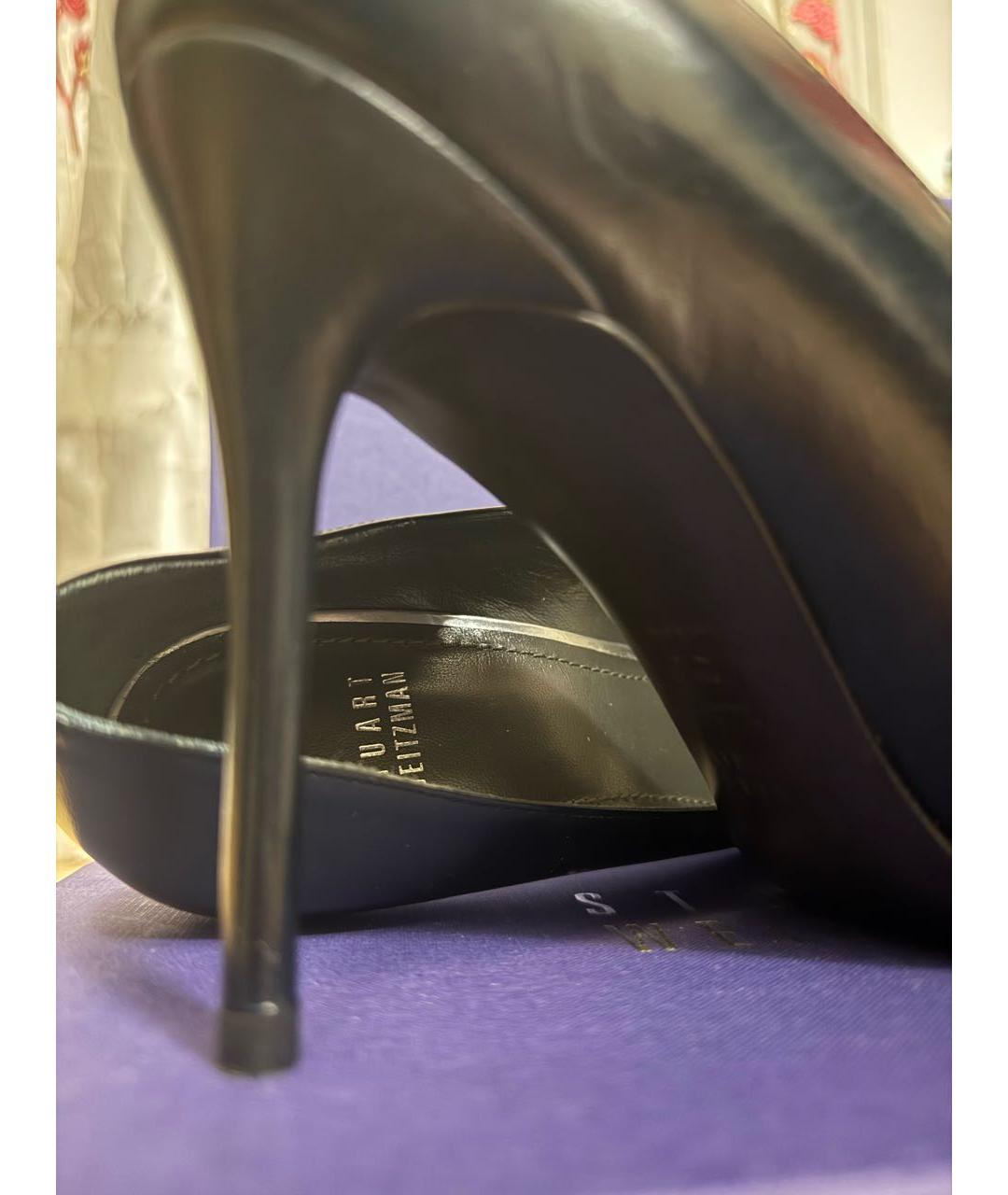 STUART WEITZMAN Темно-синие кожаные туфли, фото 5