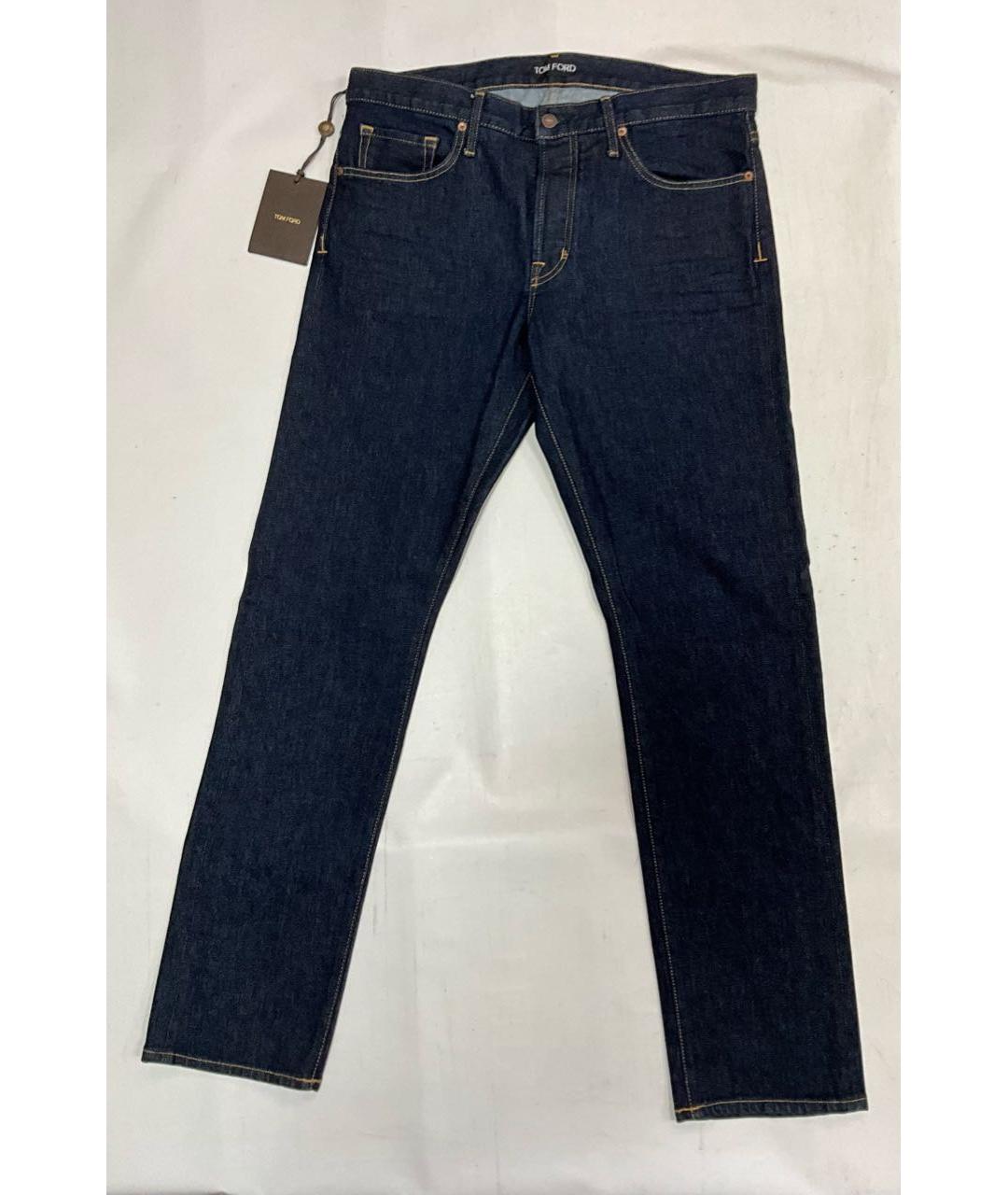 TOM FORD Темно-синие хлопко-эластановые джинсы скинни, фото 9