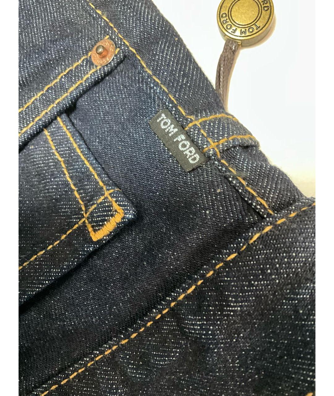 TOM FORD Темно-синие хлопко-эластановые джинсы скинни, фото 8