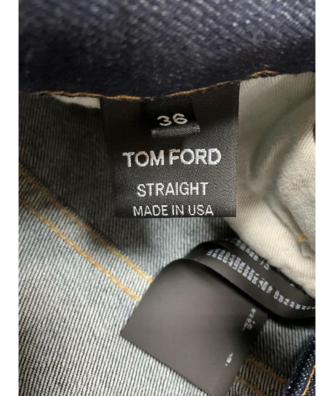 TOM FORD Темно-синие хлопко-эластановые джинсы скинни, фото 6
