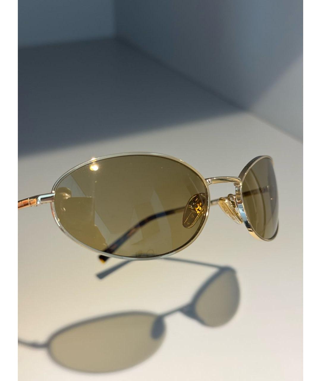 PRADA Коричневые металлические солнцезащитные очки, фото 3