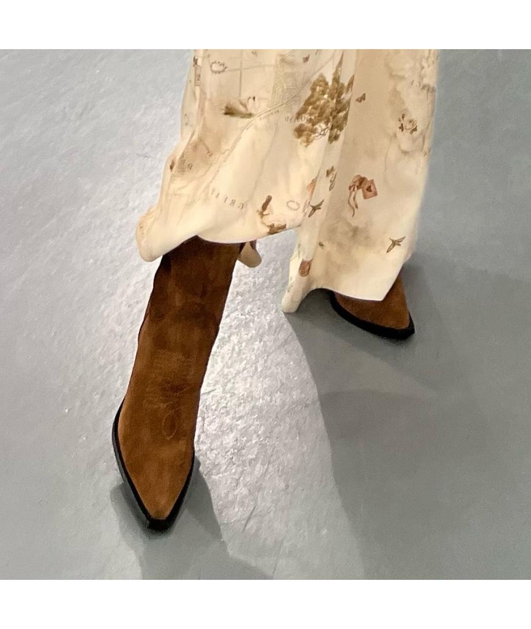 ANINE BING Коричневые замшевые полусапоги, фото 6