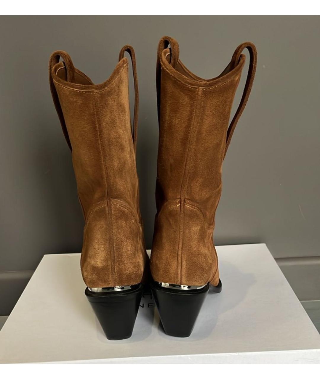 ANINE BING Коричневые замшевые полусапоги, фото 5