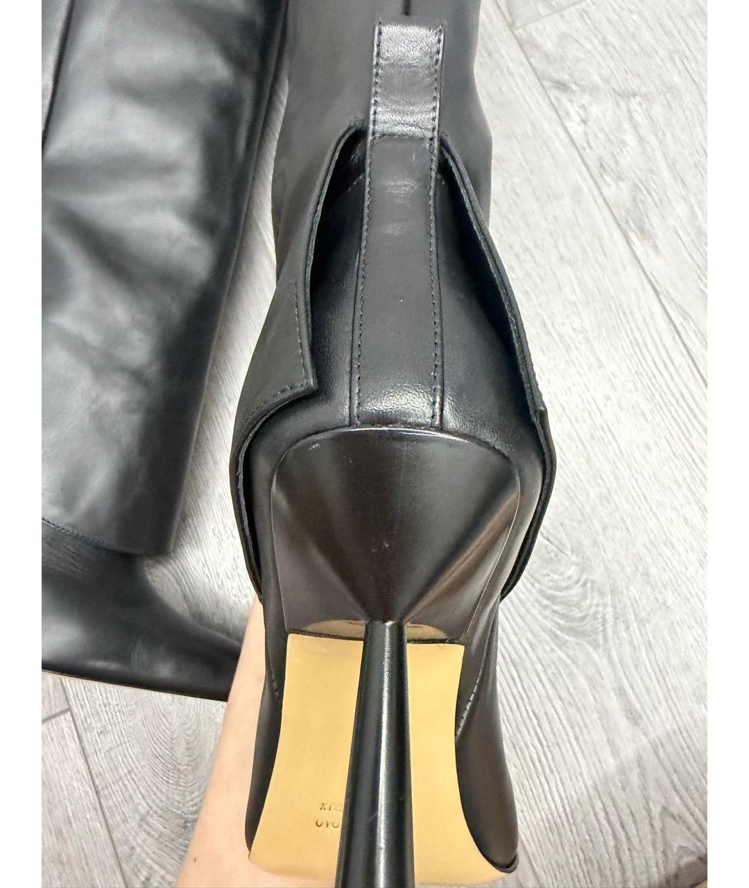 GIABORGHINI Черные кожаные сапоги, фото 6
