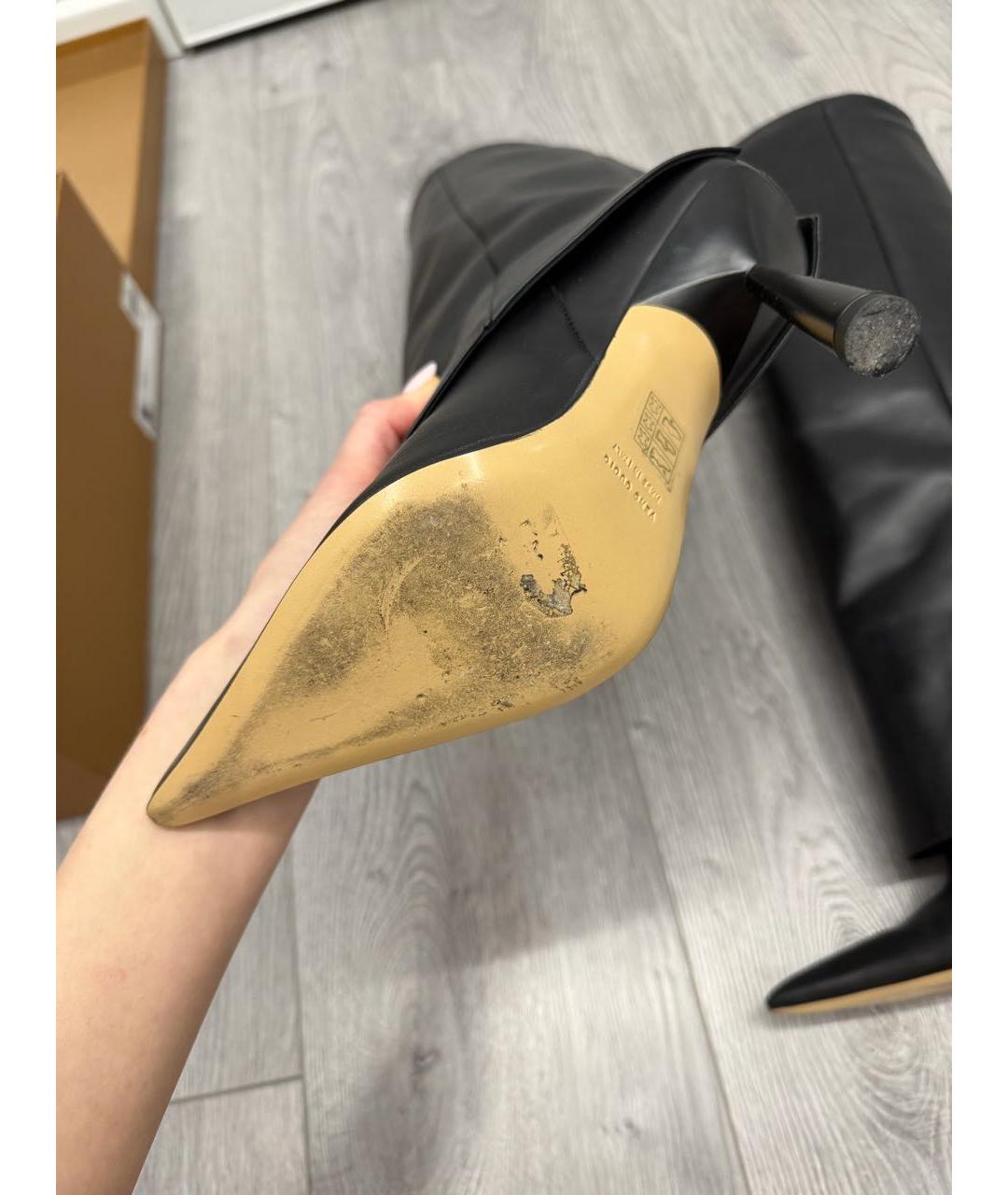 GIABORGHINI Черные кожаные сапоги, фото 4