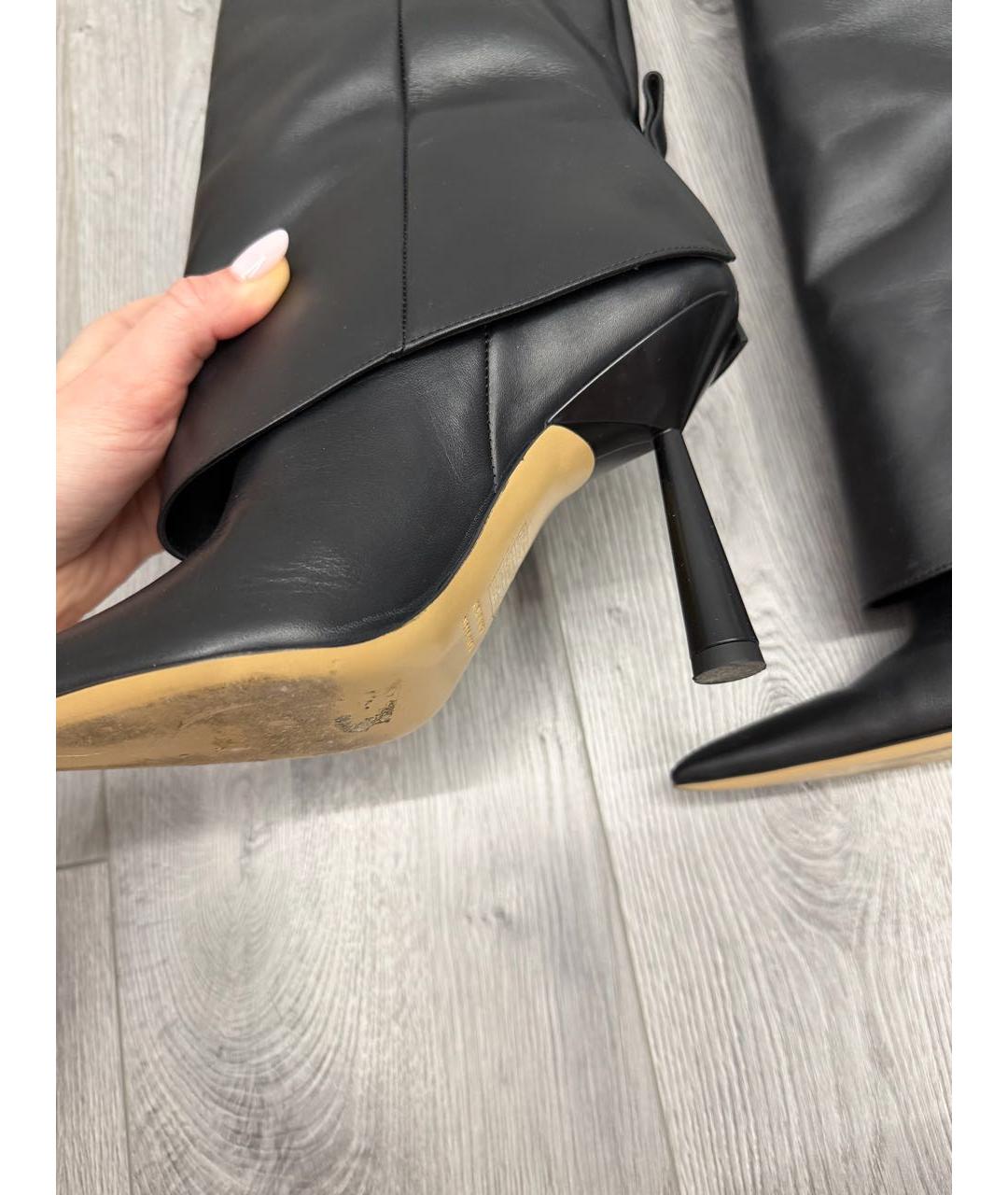 GIABORGHINI Черные кожаные сапоги, фото 5