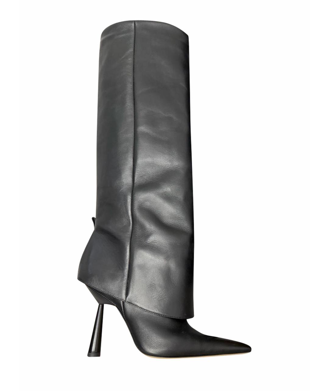 GIABORGHINI Черные кожаные сапоги, фото 1