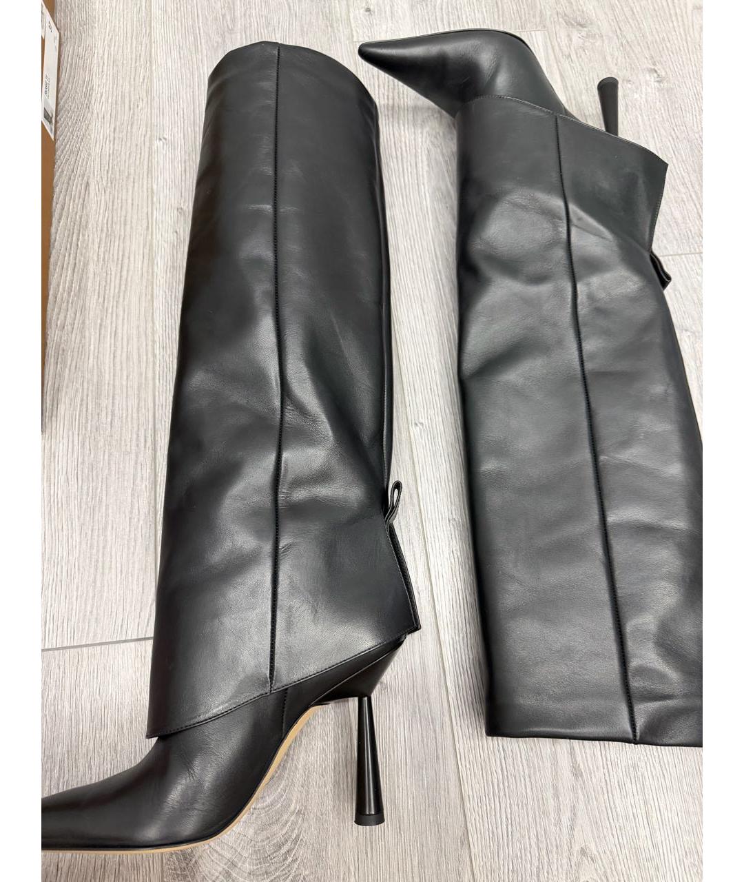 GIABORGHINI Черные кожаные сапоги, фото 8