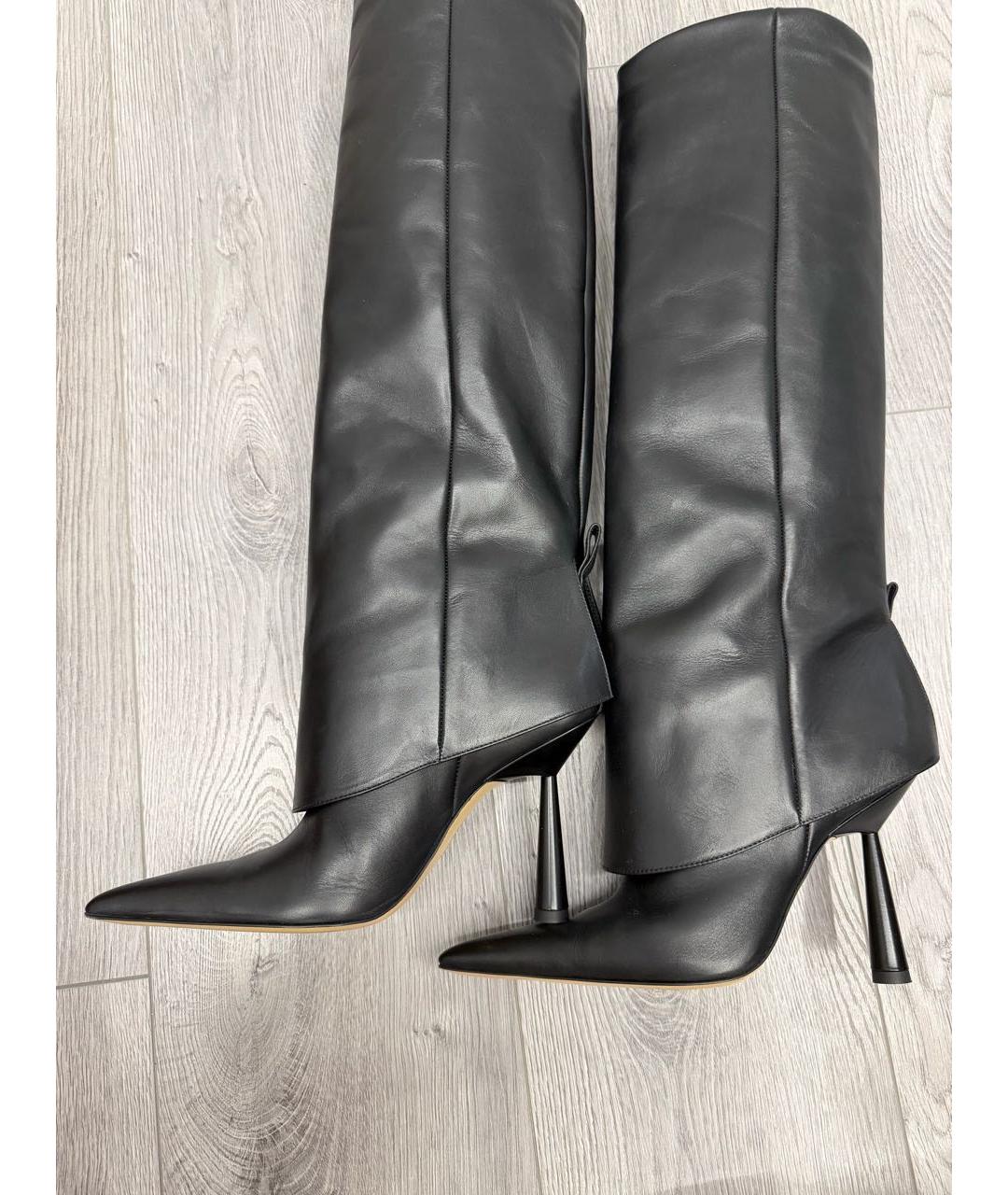 GIABORGHINI Черные кожаные сапоги, фото 9