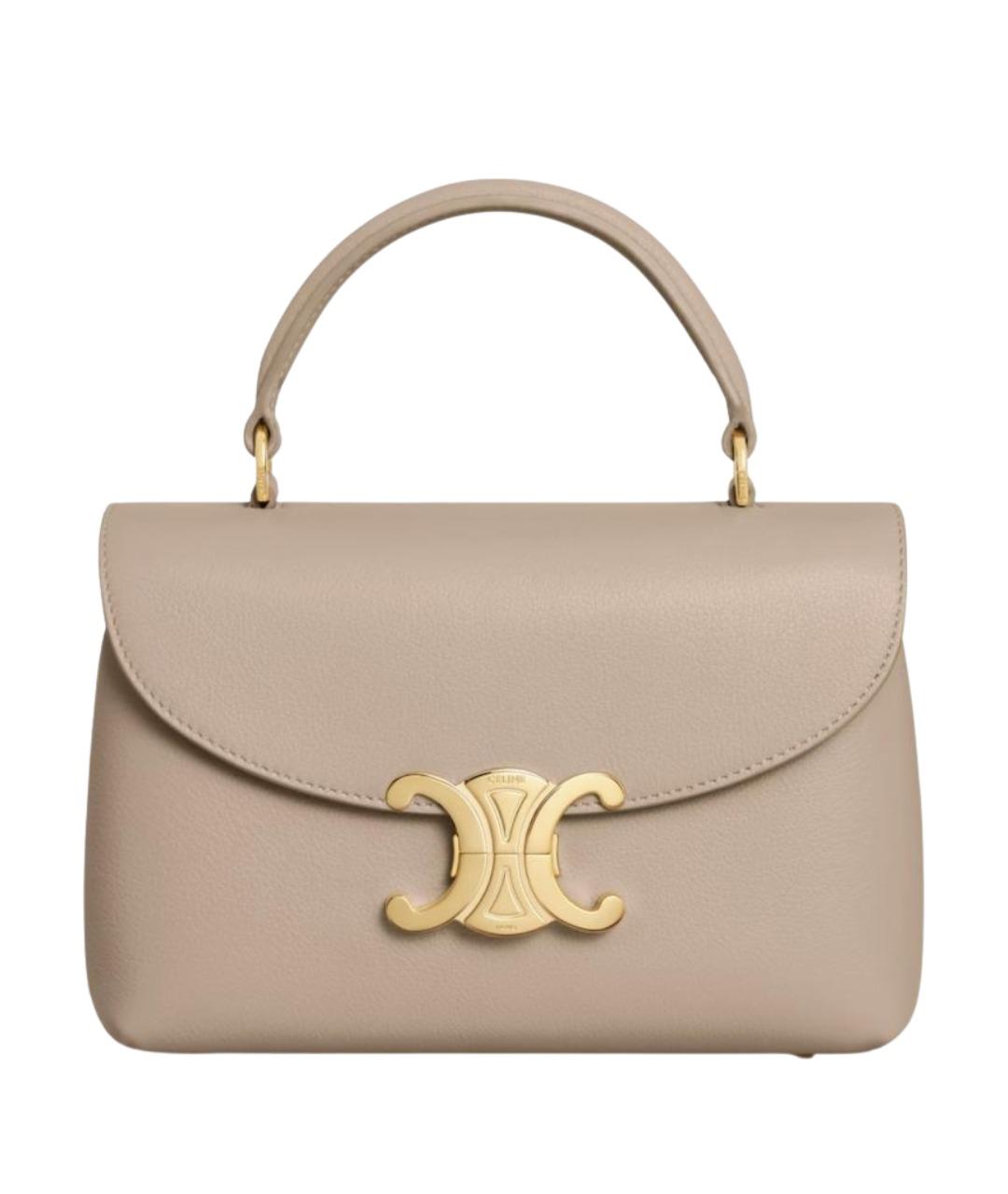 CELINE Бежевая кожаная сумка тоут, фото 1