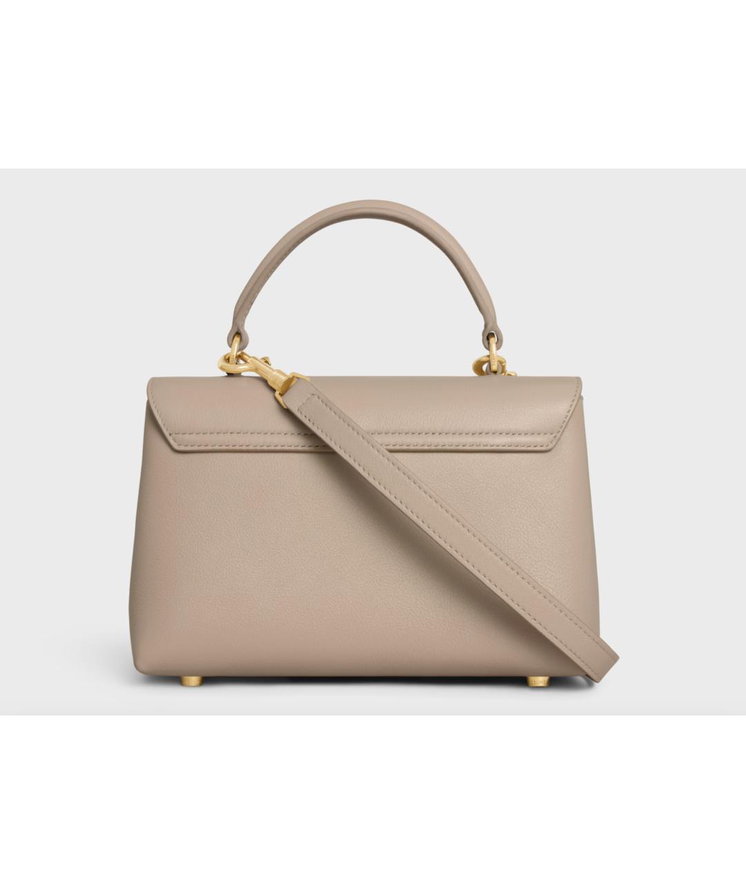 CELINE Бежевая кожаная сумка тоут, фото 3