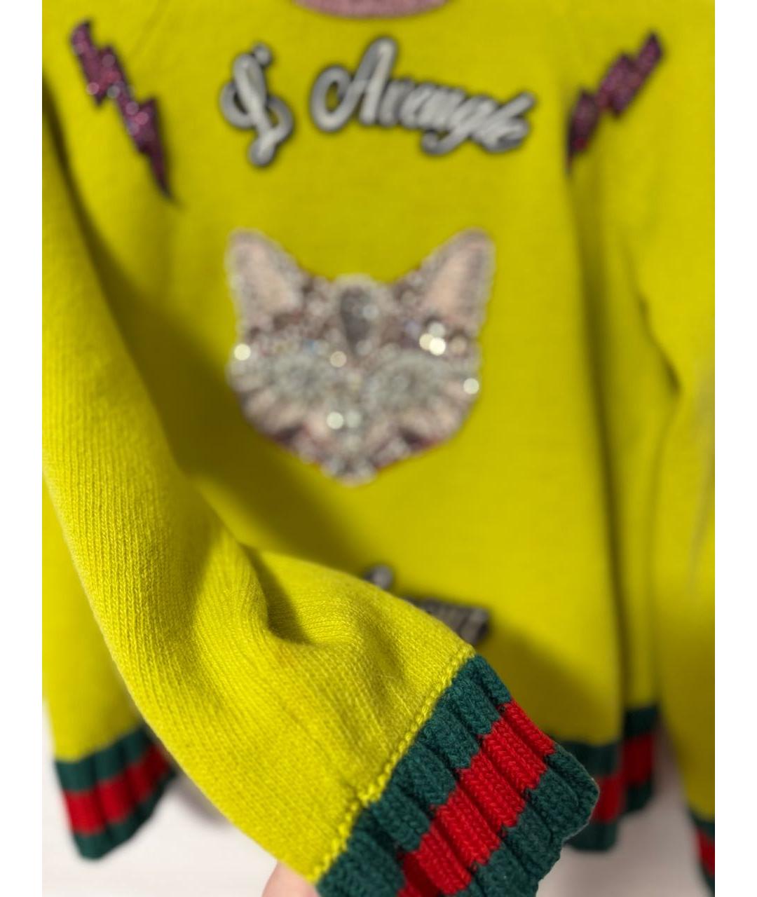 GUCCI Зеленый шерстяной джемпер / свитер, фото 4