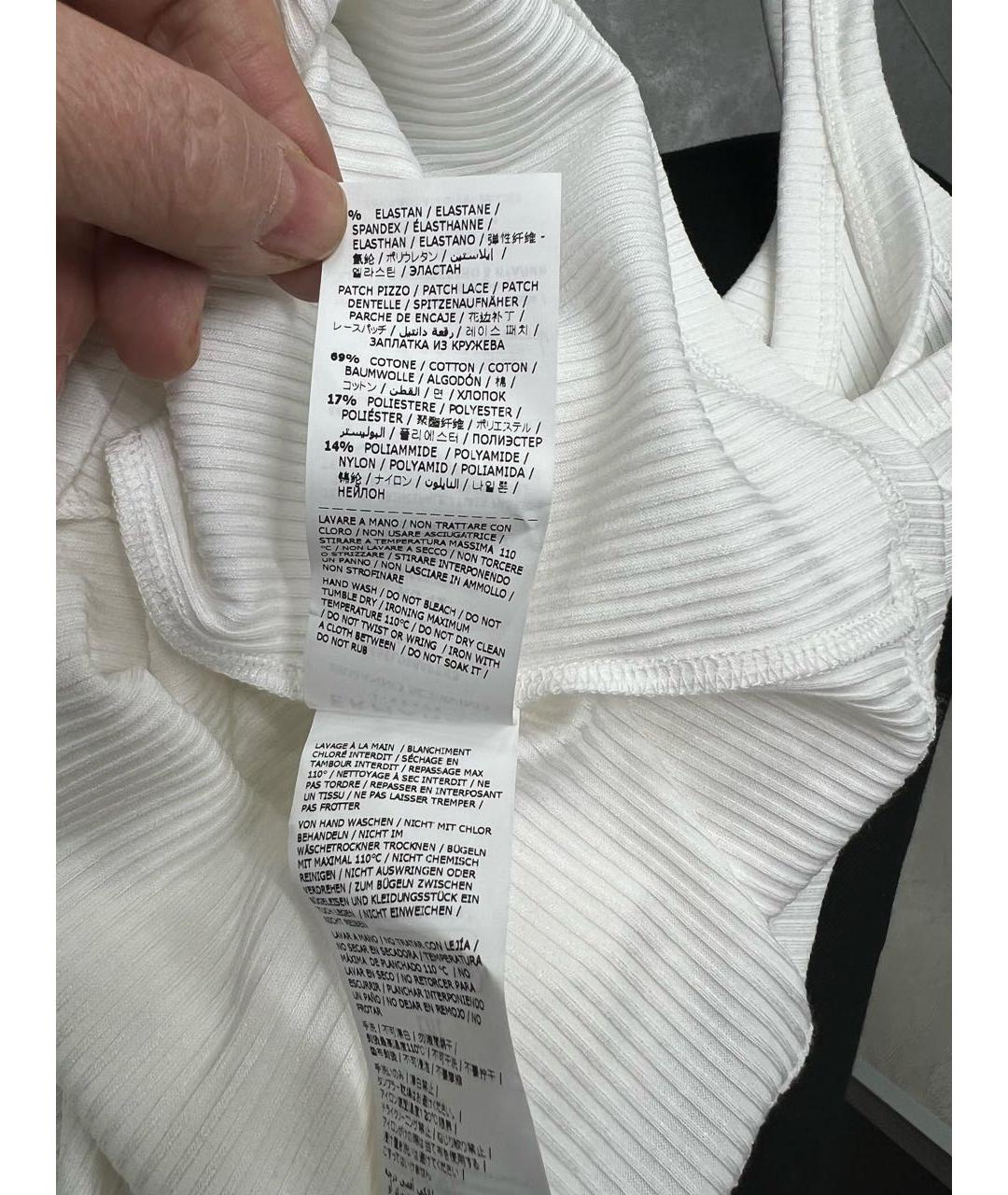 ERMANNO SCERVINO Белая хлопковая майка, фото 6