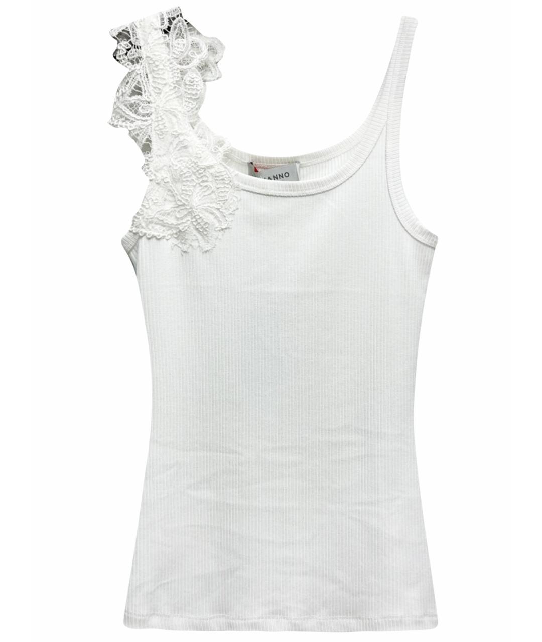 ERMANNO SCERVINO Белая хлопковая майка, фото 1