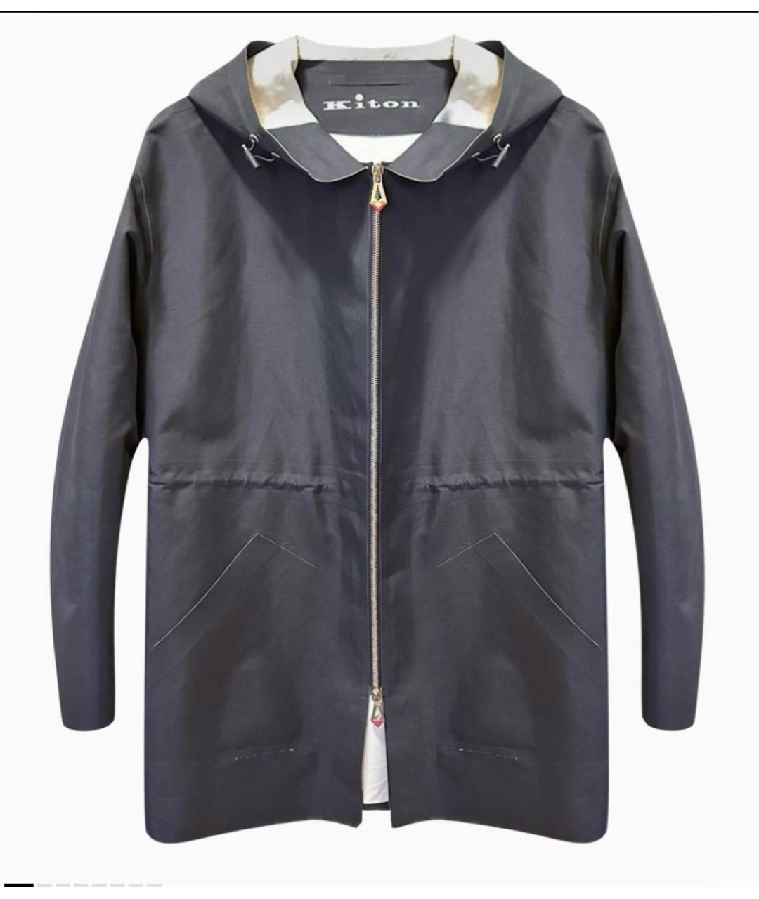 KITON Темно-синий тренч/плащ, фото 6