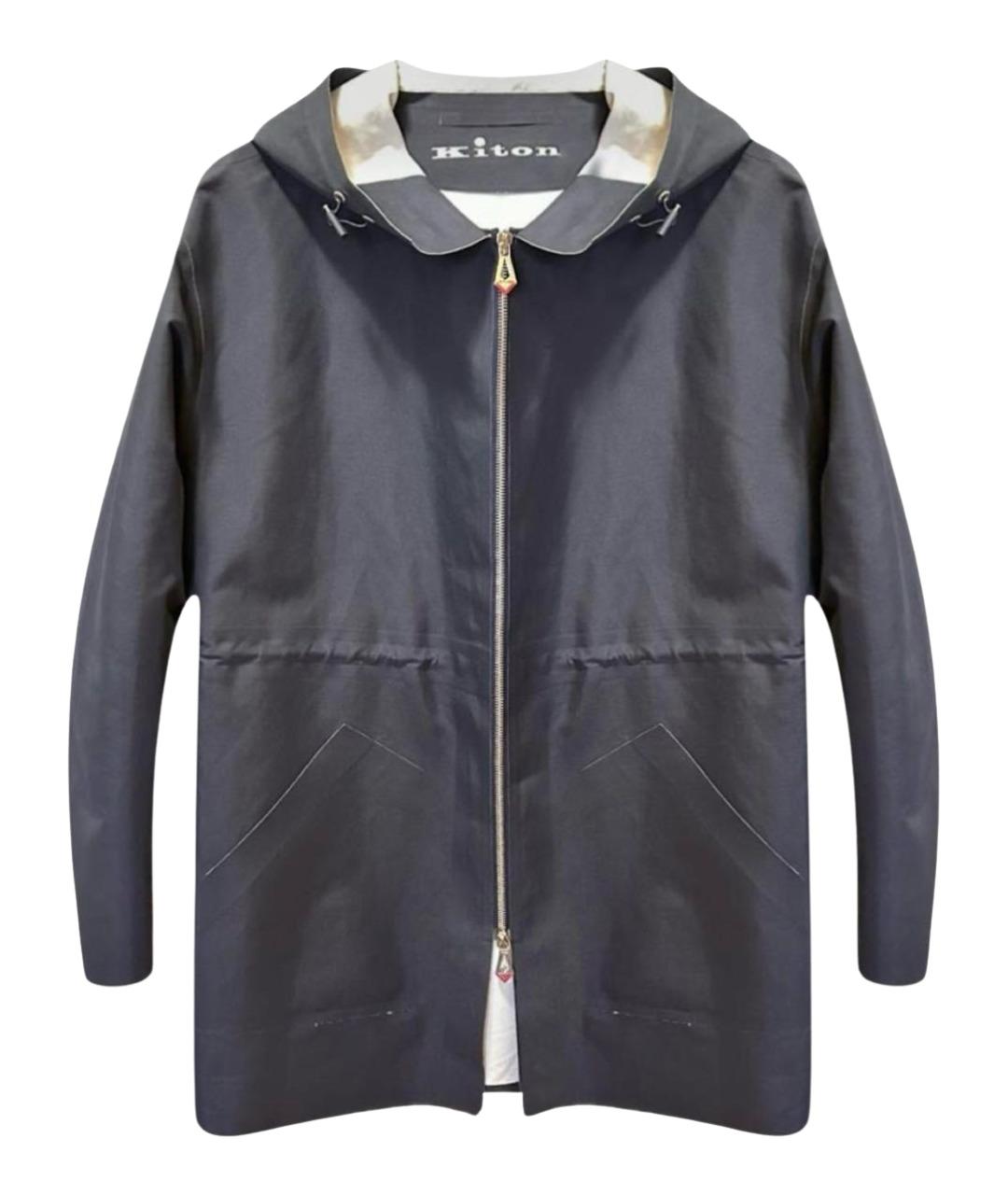 KITON Темно-синий тренч/плащ, фото 1