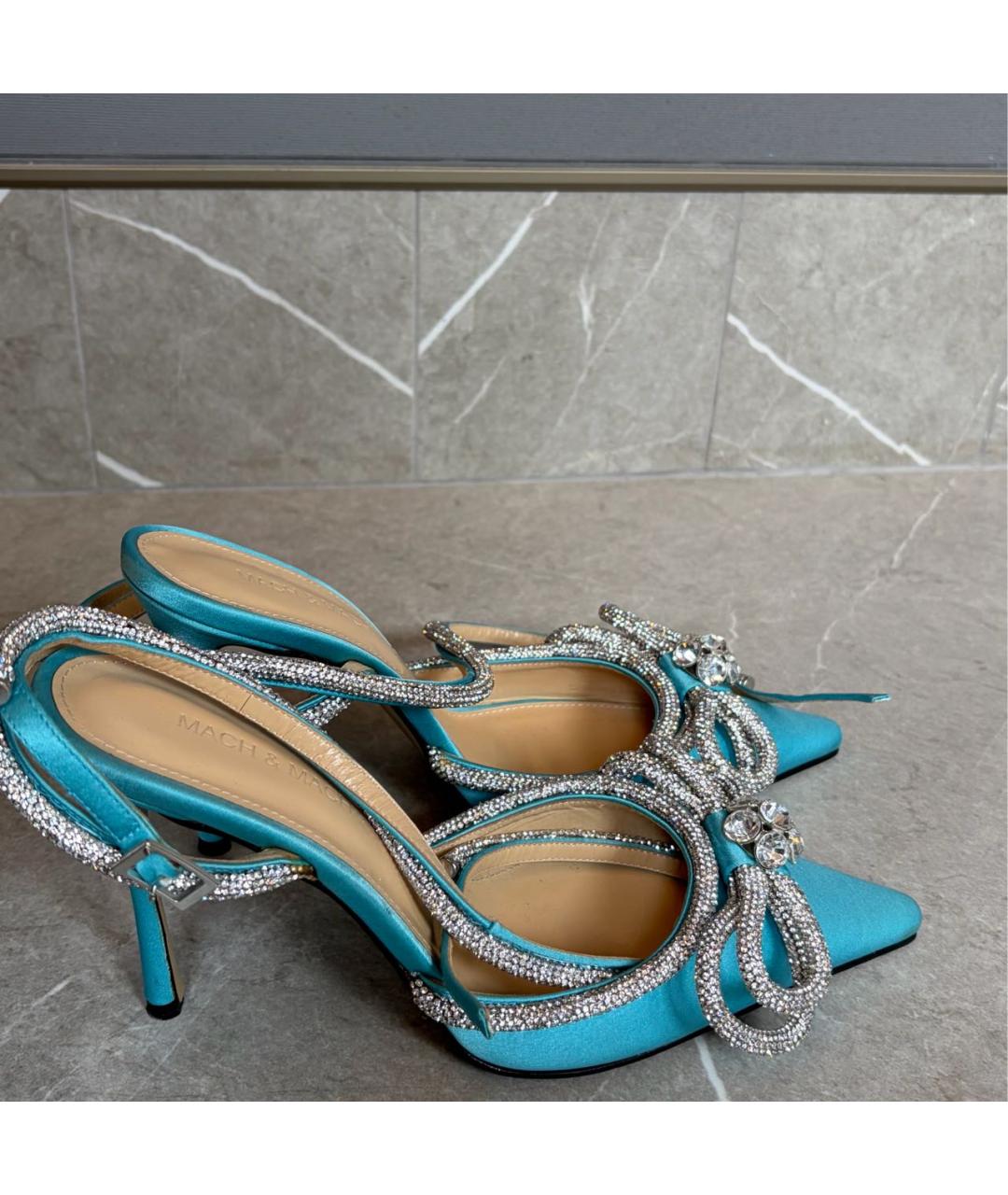 MACH&MACH Голубые текстильные туфли, фото 6