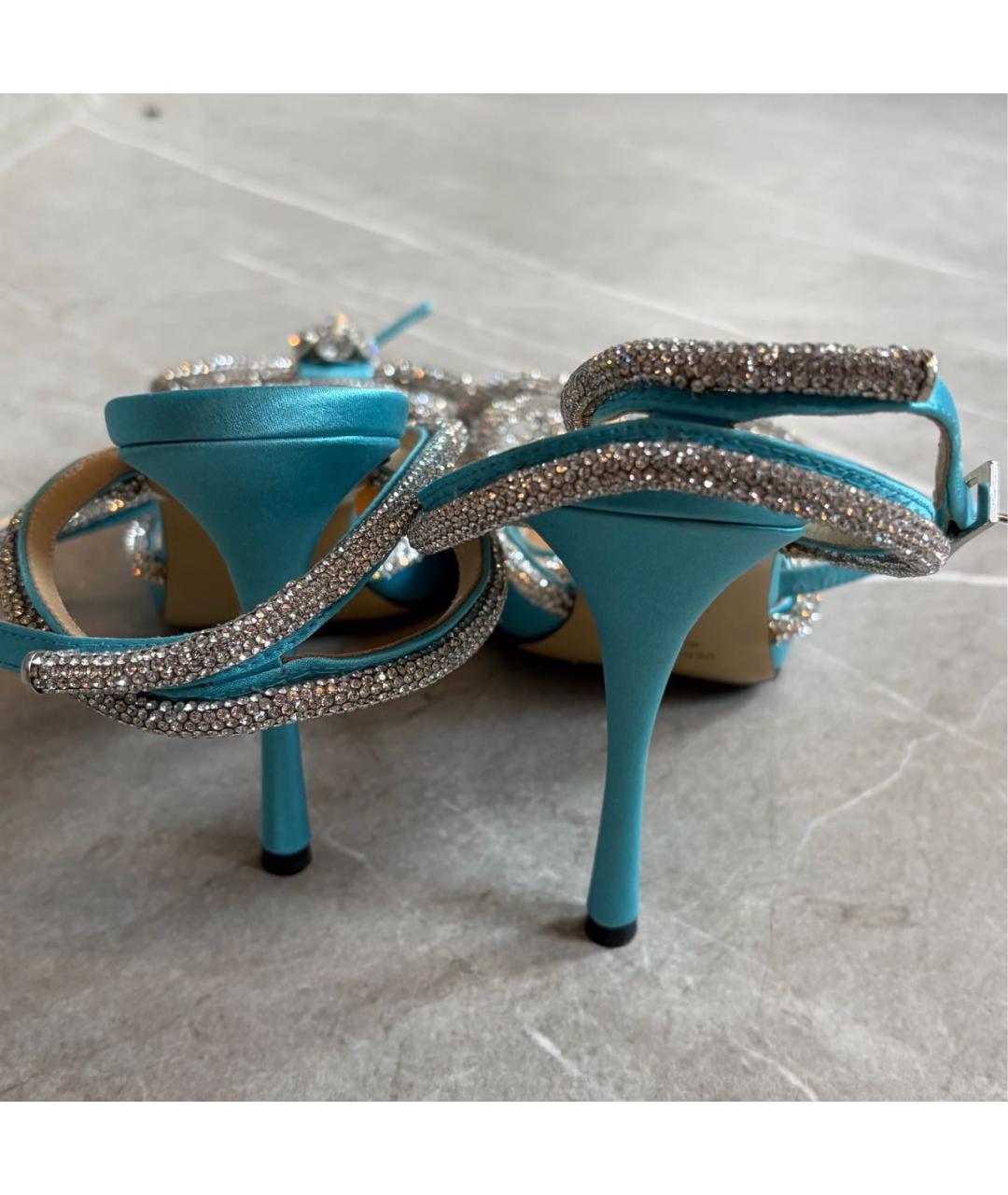 MACH&MACH Голубые текстильные туфли, фото 4