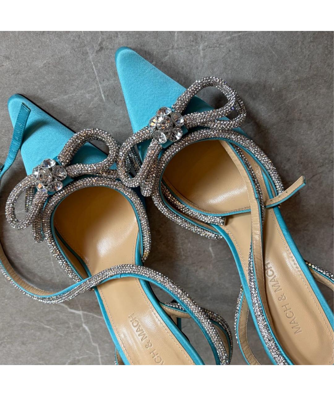 MACH&MACH Голубые текстильные туфли, фото 2