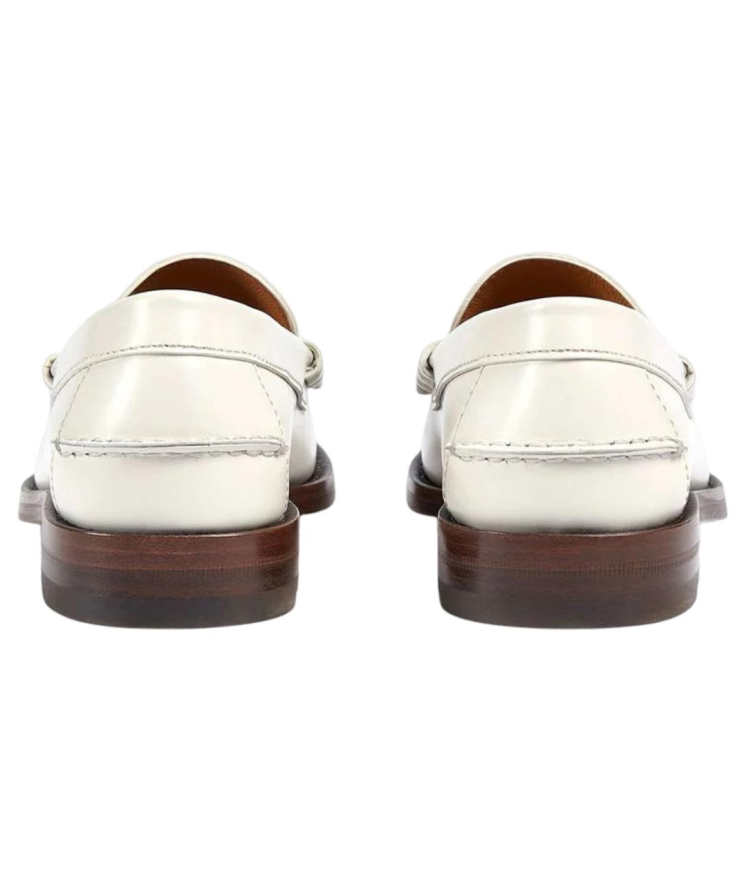 GUCCI Бежевые кожаные лоферы, фото 5