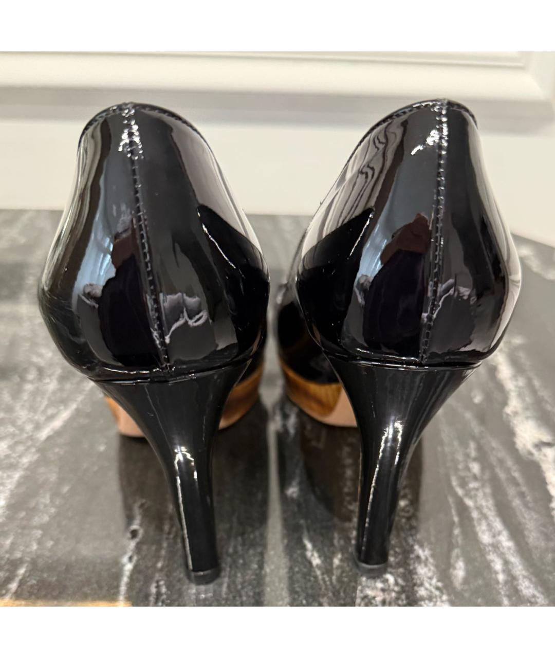 GUCCI Черные туфли из лакированной кожи, фото 4
