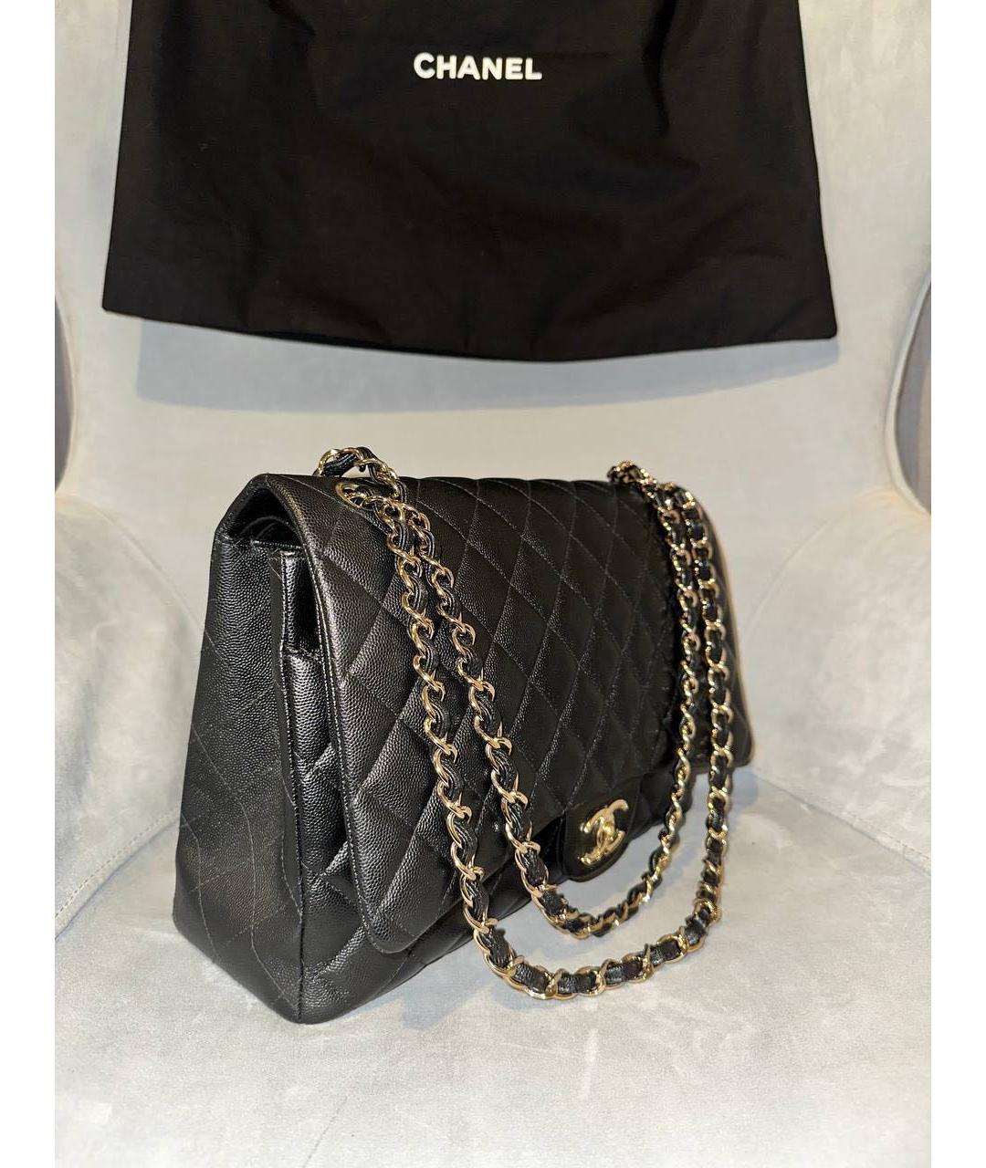 CHANEL Черная кожаная сумка через плечо, фото 2