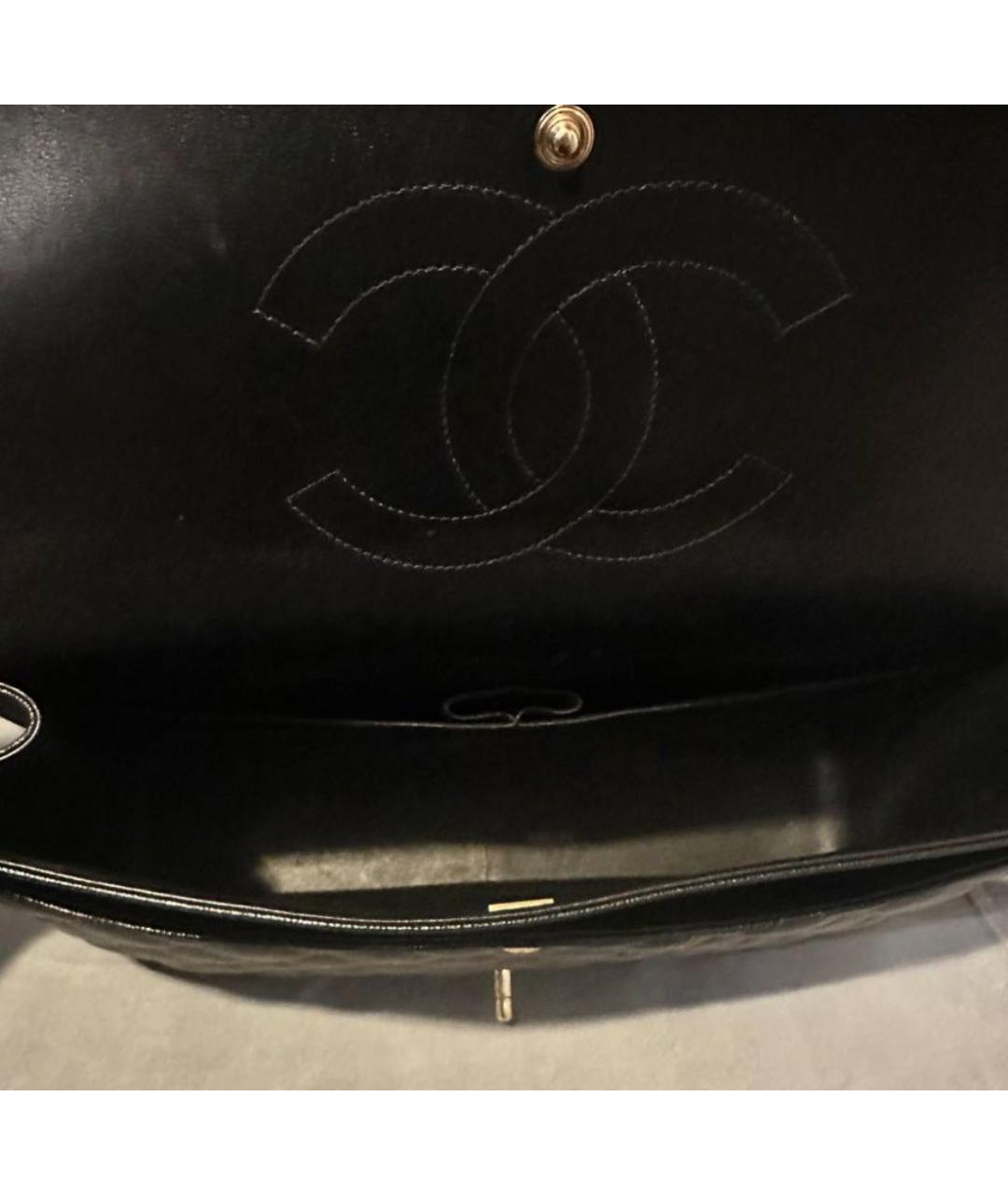 CHANEL Черная кожаная сумка через плечо, фото 8