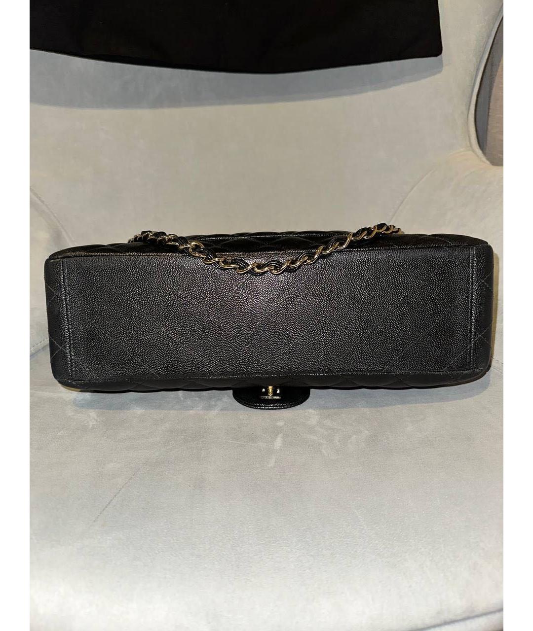 CHANEL Черная кожаная сумка через плечо, фото 7