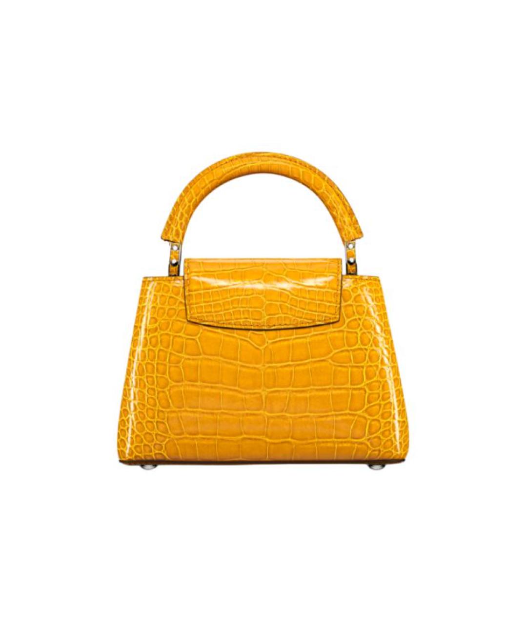 LOUIS VUITTON Золотая кожаная сумка через плечо, фото 3