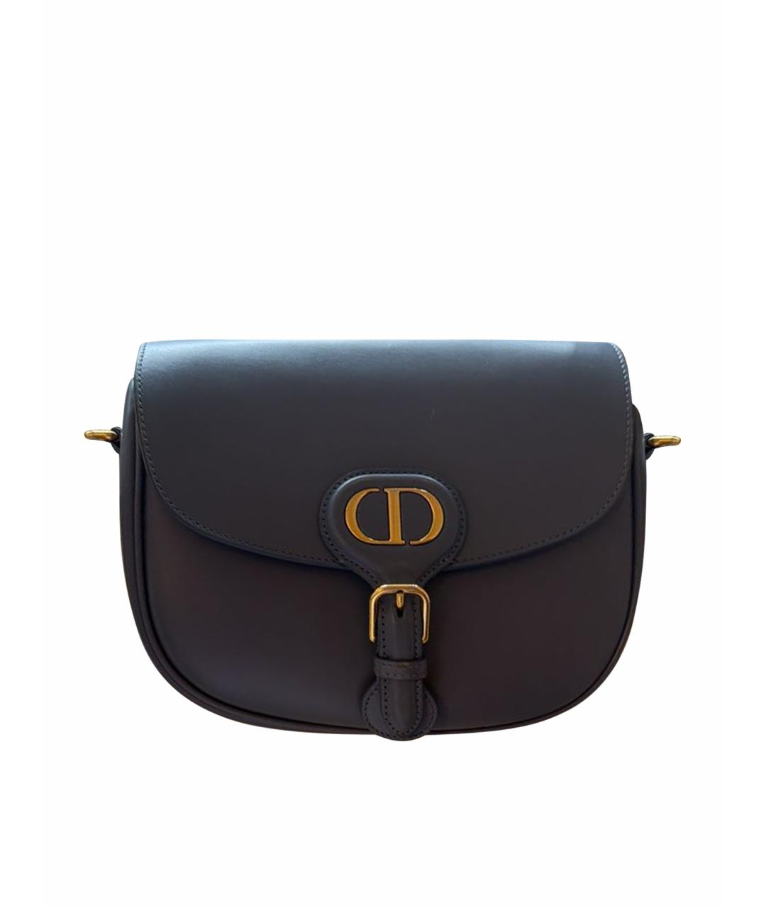 CHRISTIAN DIOR Темно-синяя кожаная сумка через плечо, фото 1