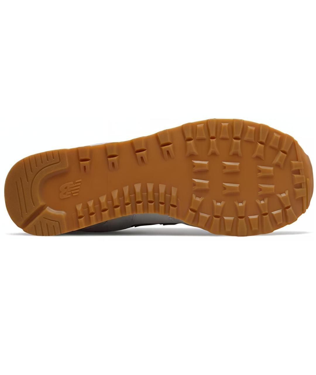 NEW BALANCE Серые кожаные кроссовки, фото 4