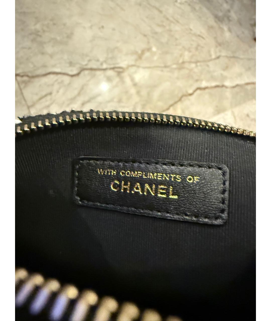 CHANEL Черная твидовая сумка через плечо, фото 8