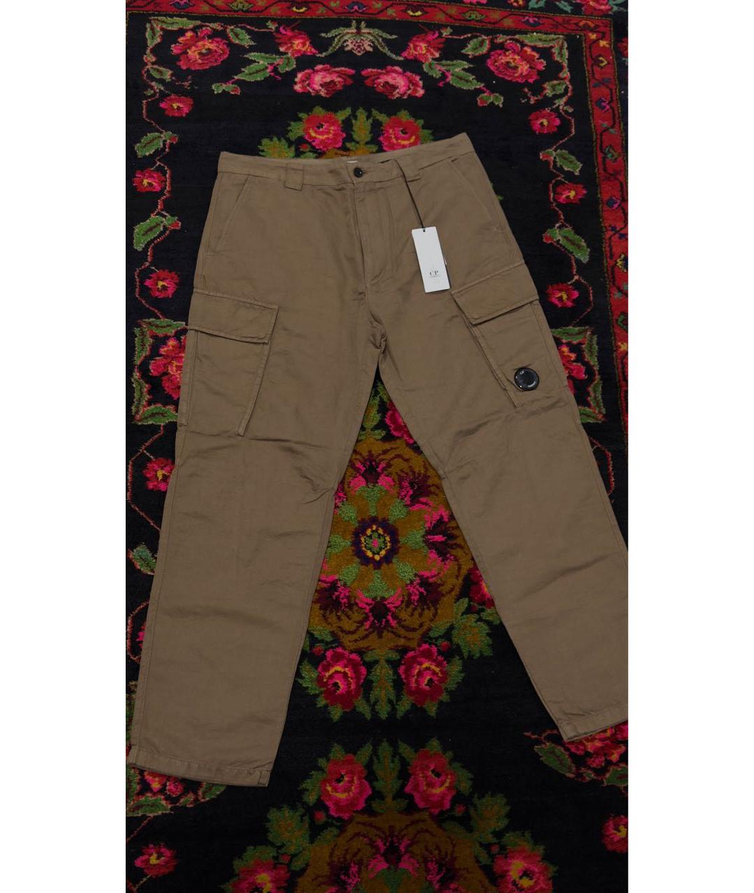 CP COMPANY Коричневые льняные повседневные брюки, фото 3