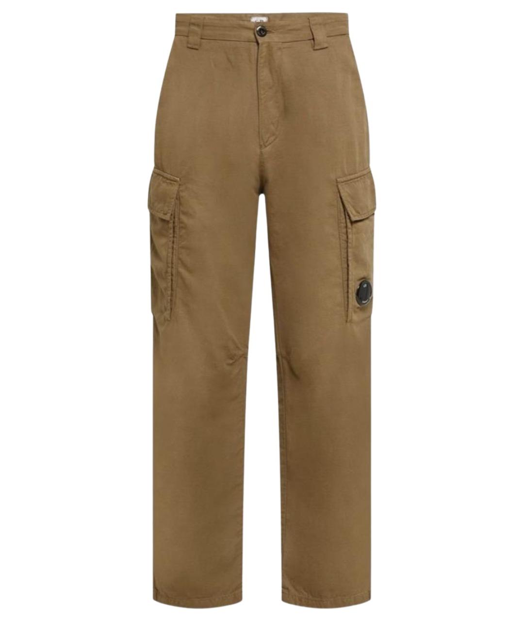 CP COMPANY Коричневые льняные повседневные брюки, фото 1