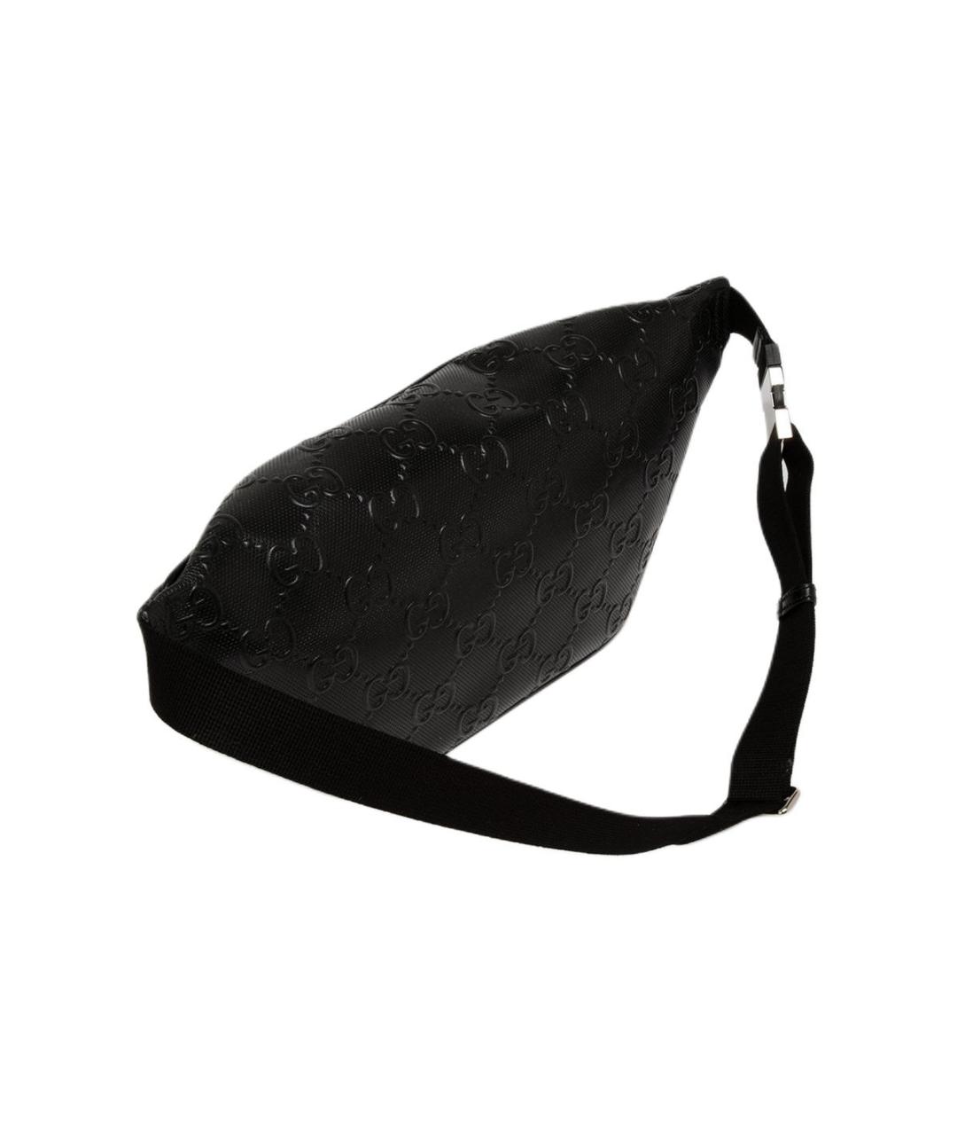 GUCCI Черная кожаная поясная сумка, фото 4