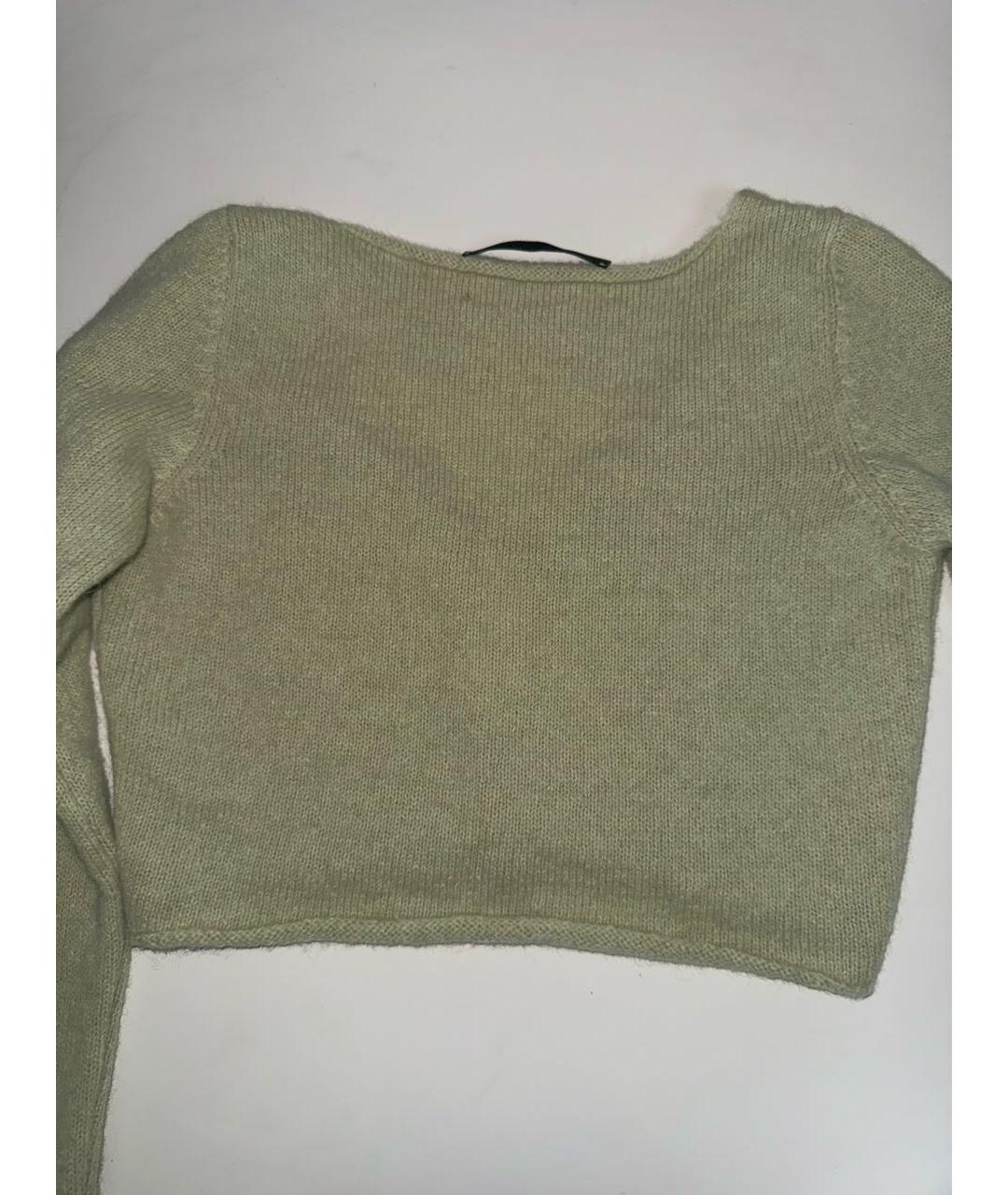 ROTATE Салатовый шерстяной кардиган, фото 4