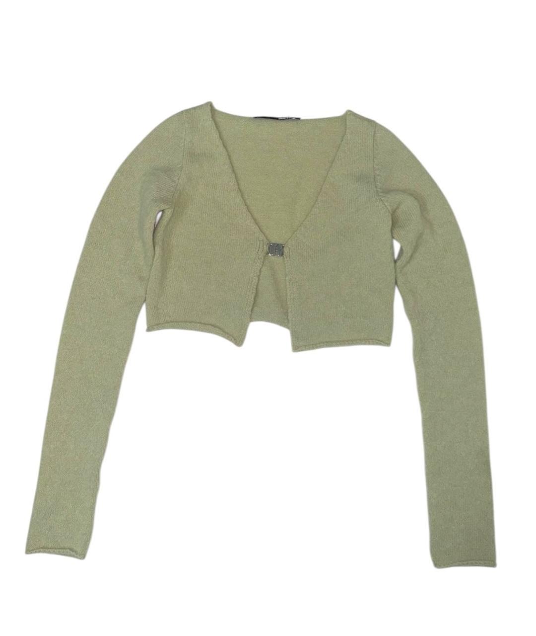 ROTATE Салатовый шерстяной кардиган, фото 1