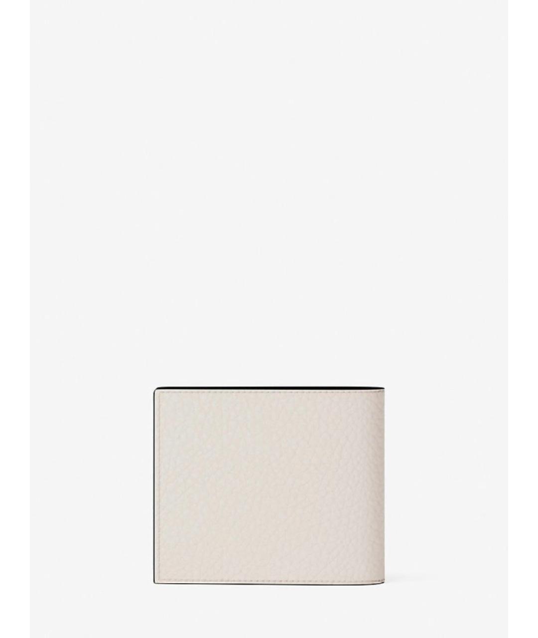 MICHAEL KORS Бежевый кожаный кошелек, фото 3