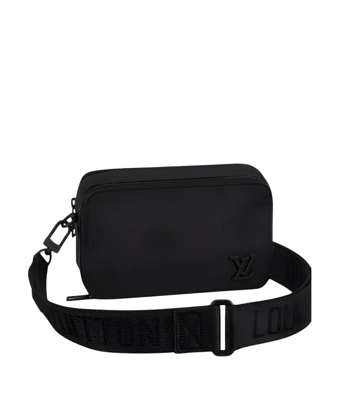 LOUIS VUITTON Черная кожаная сумка на плечо, фото 1